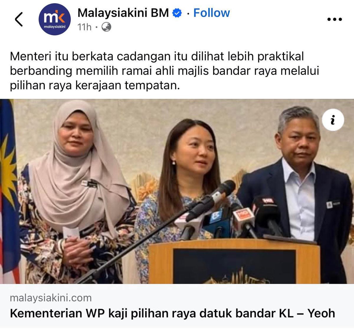 Pilihan Raya Datuk Bandar?

Bila cadang pilihan raya datuk bandar, ada yang terus mengatakan “DAP! DAP! Jangan kita leka agenda mereka!”

Sudah-sudahlah Akmal.
Ini bukan soal DAP. Ini soal akauntabiliti.
Kalau datuk bandar dipilih rakyat: • gagal urus banjir dlm pilihanrya