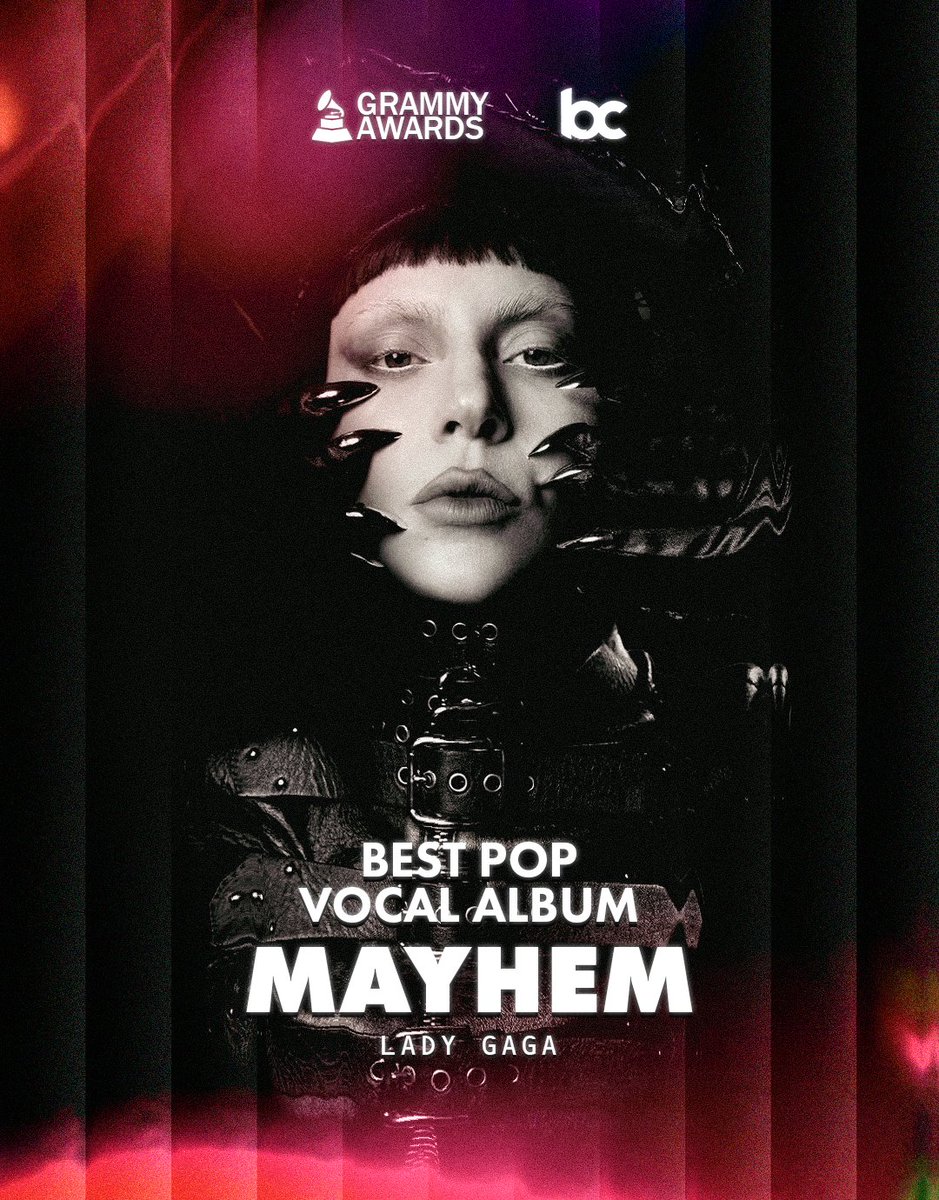 bchartsnet's tweet image. 🏆 Lady Gaga VENCE o #GRAMMYs de Best Pop Vocal Album e "MAYHEM" se junta ao icônico "The Fame Monster" como ganhador da categoria!