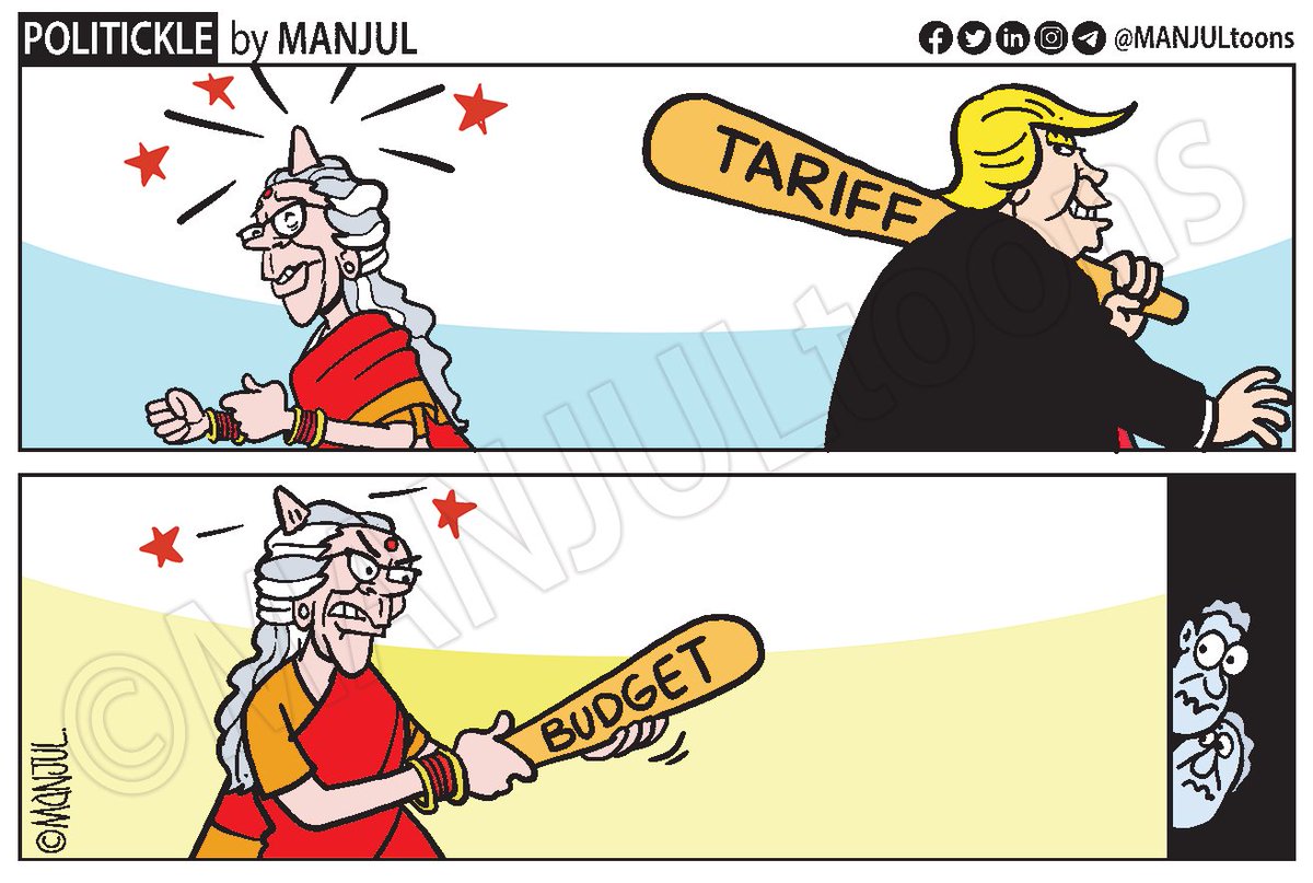 MANJULtoons's tweet photo. A pre-#Budget2026 #cartoon https://t.co/HNiKf2MEdC https://t.co/emLnRYRqKe