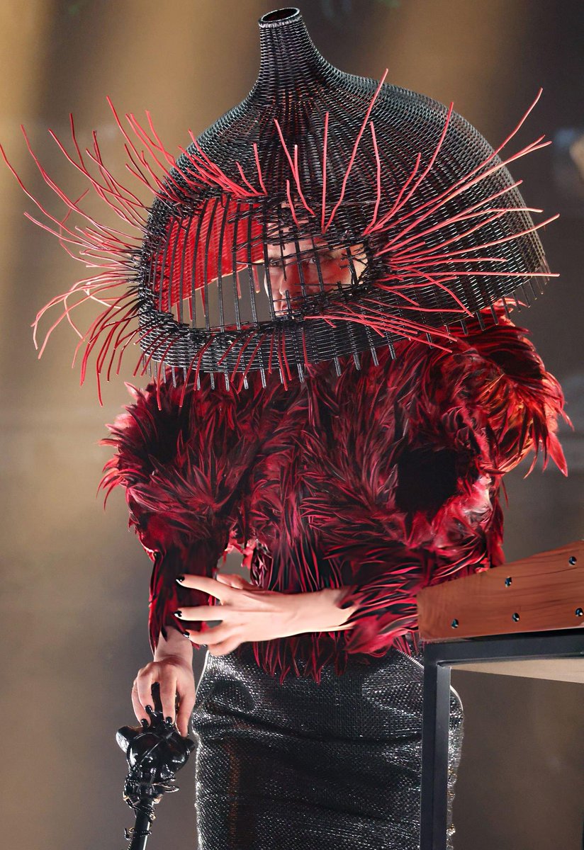 itgirlbackup's tweet photo. Lady Gaga performing at the #GRAMMYs2026 in Alexander McQueen aw09🩸 https://t.co/QD2Ya7jSrX