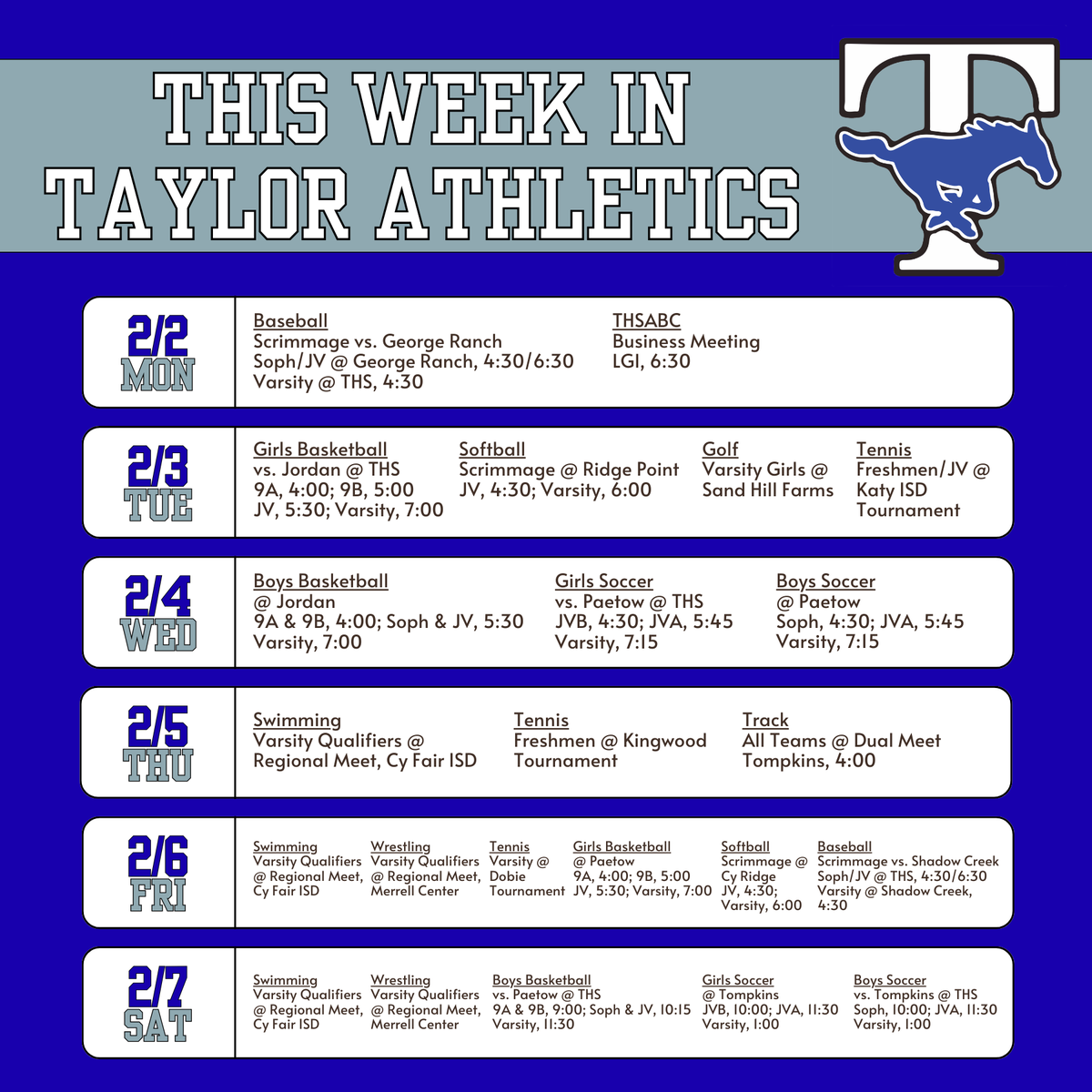 Taylor Athletics (Katy ISD) tweet media