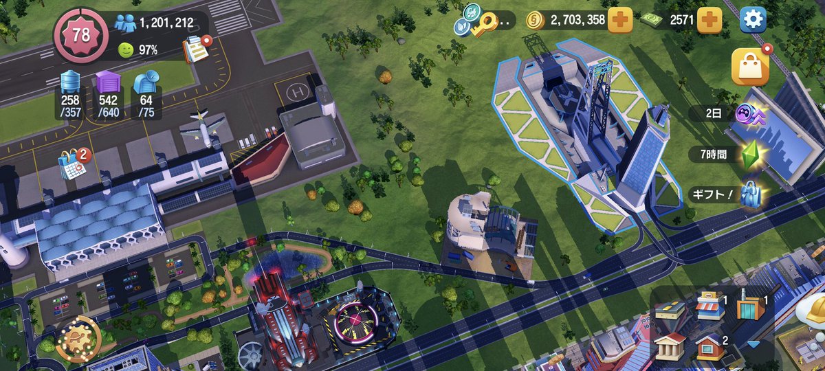 simcity_em2's tweet photo. アプデしたら廃墟出てきた笑
渋滞したら廃墟になるのオモロ。大量輸送が楽しみ。どんな感じになんねんやろ。ついでに線路イカれた https://t.co/J8Pl7Qyiug