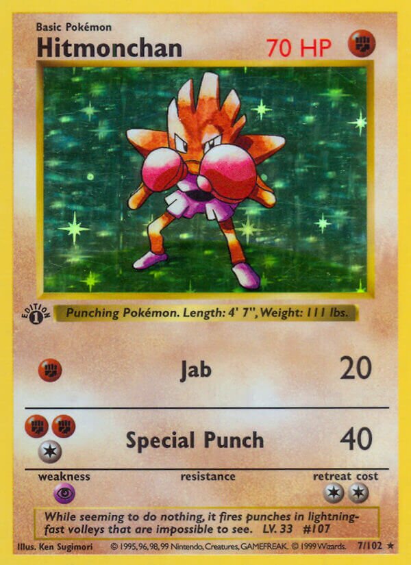 PokeTCGraphic's tweet photo. Hitmonchan #7/102 | Pokémon Base Set (1st Edition, 1999)

Original → Reimagined

▶️↓ https://t.co/PVipiatlkL