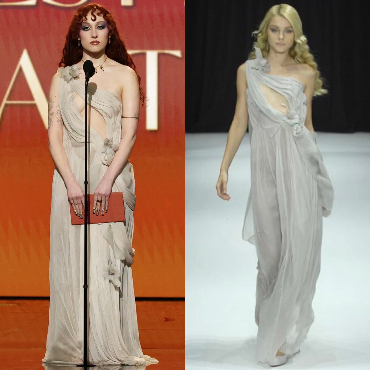 dequemeolook's tweet photo. Chappell Roan de Rodarte Inverno 2007 no ‘Grammy Awards 2026’. #GRAMMYs #ChappellRoan #Rodarte 📸 Getty Images / Vogue Runway https://t.co/GloFiMZz6A
