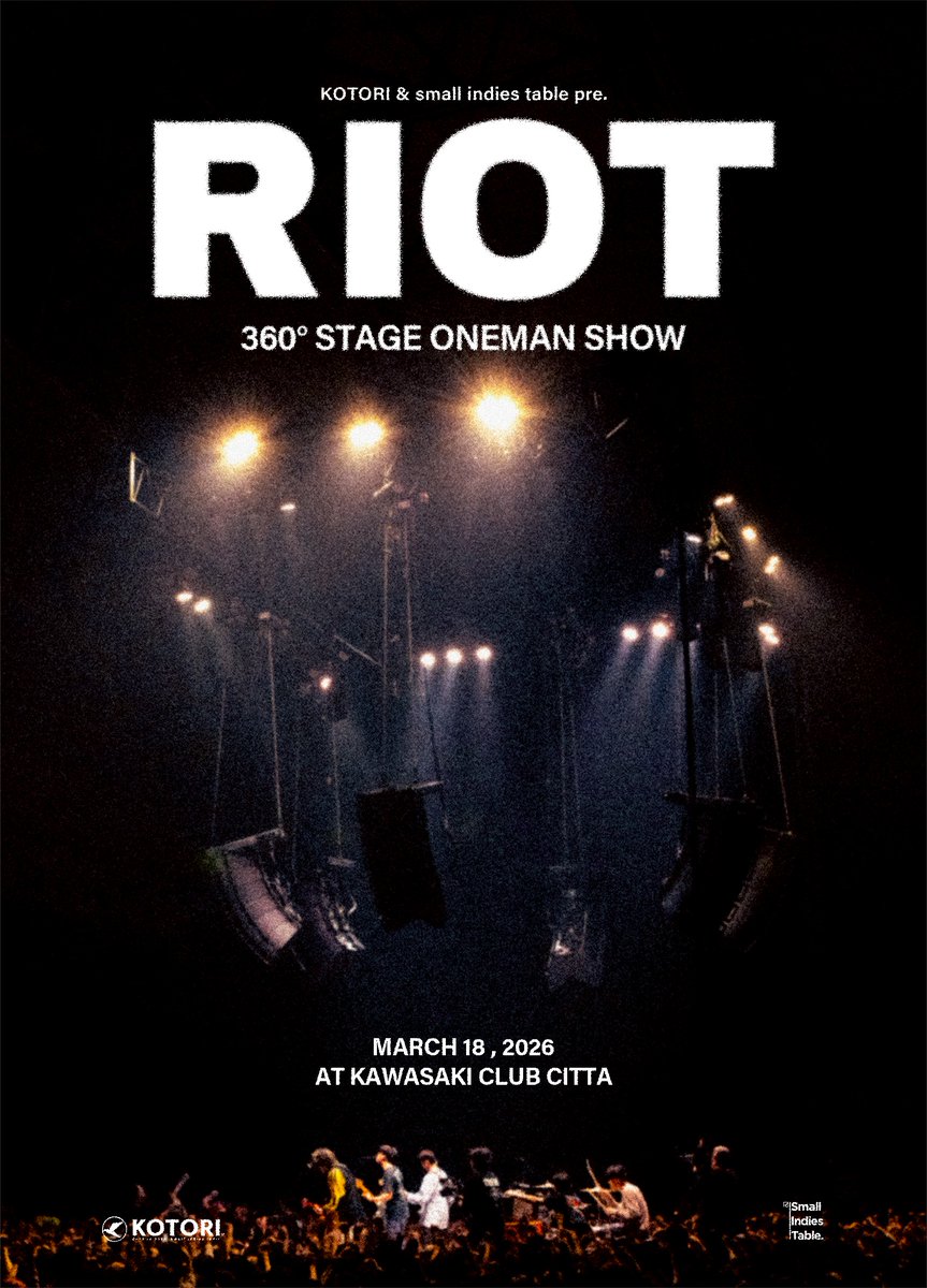 TICKET SALE NOW!!】 360° STAGE ONEMAN SHOW KOTORI & small indies