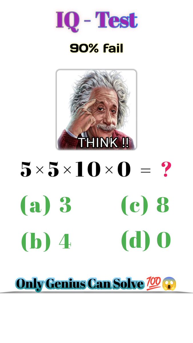 Shahbazkhansp's tweet image. 90% log yaha galti kar dete hai 
Tum bhi unlogo me se ho ya 10% genius 
Answer comment karo 👇
#IQTest #BrainGame #ThinkSmart