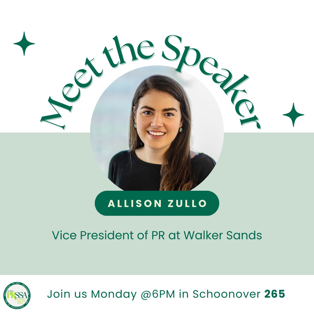 Join us TOMORROW in Schoonover 265! This week, Allison Zullo will be speaking with our chapter. Allison, an OU alum 💚, is currently the Vice President of PR at Walker Sands. We can’t wait welcome her back and hear the insights and advice she has to share with us!