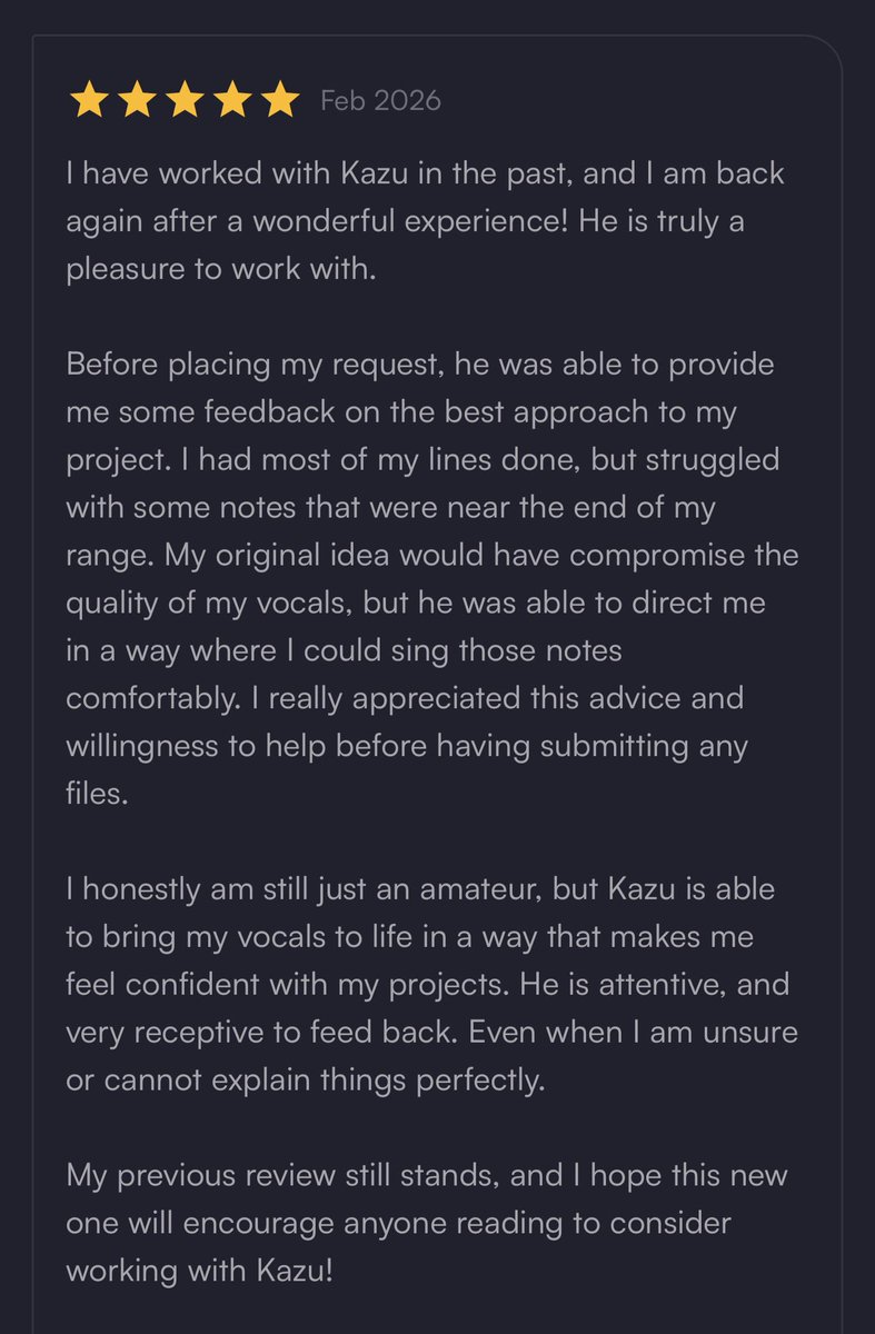 Nobody is inclined to leave a review, even more so written down but oh my god does it feel nice when it happens, especially when it's so full of care, thank you so much 🥹😭 I'm always happy to help! 🫶