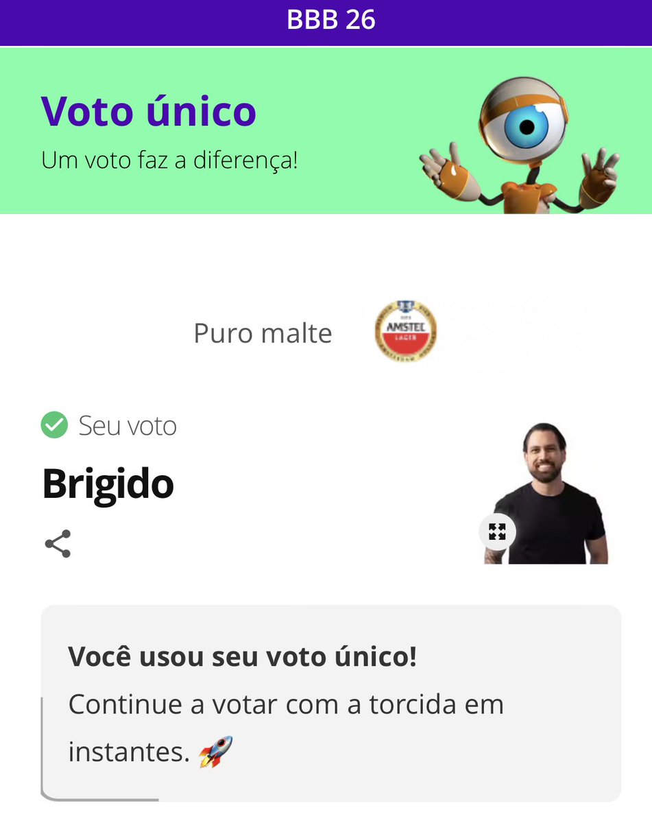 já dei minha contribuição! vem subir monte aqui fora ⛰️#BBB26 (o 5ª série vem depois)