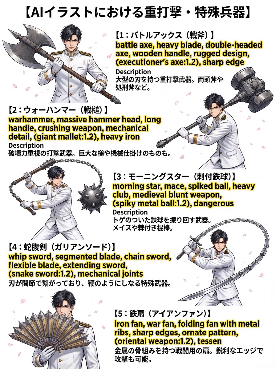 モーニングスター（フレイル型）を nijiで安定生成できるよう試行錯誤