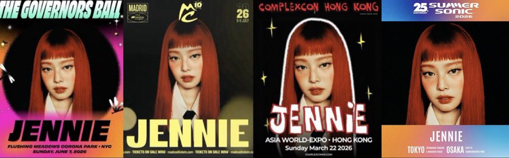 GENIUS9N's tweet image. USA, SPAIN, HONG KONG, JAPAN

A Festival Tour in multiple continents JENNIE the big artist that you are 😭😭