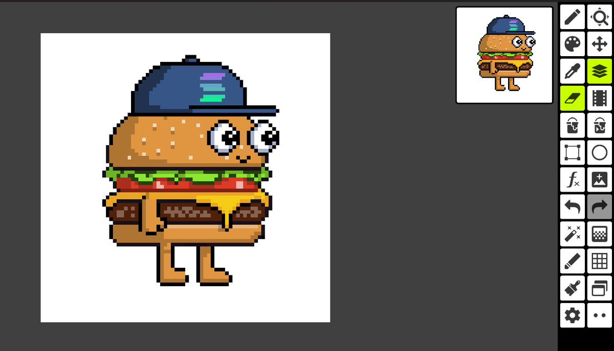 0x62Burger's tweet photo. Day 1 of the journey. Just finished designing my own PFP. gm 🍔 https://t.co/1ZHbvBkMfF