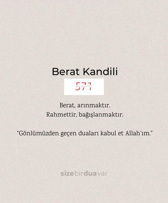 Berat Kandiliniz mübarek olsun.
