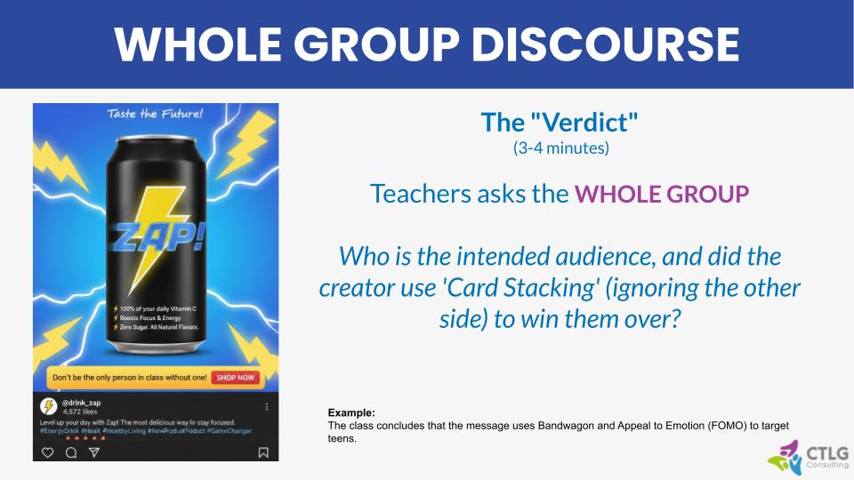 CTLGConsulting's tweet photo. CTLG is changing the story and today we’re highlighting ELA. 
 Convince Me! is a student-centered routine that turns passive consumers into critical investigators. It requires students to separate facts and opinions. 
#ChangeTheStory #ReasoningRoutines #ELAChat https://t.co/huSmyqBPM7