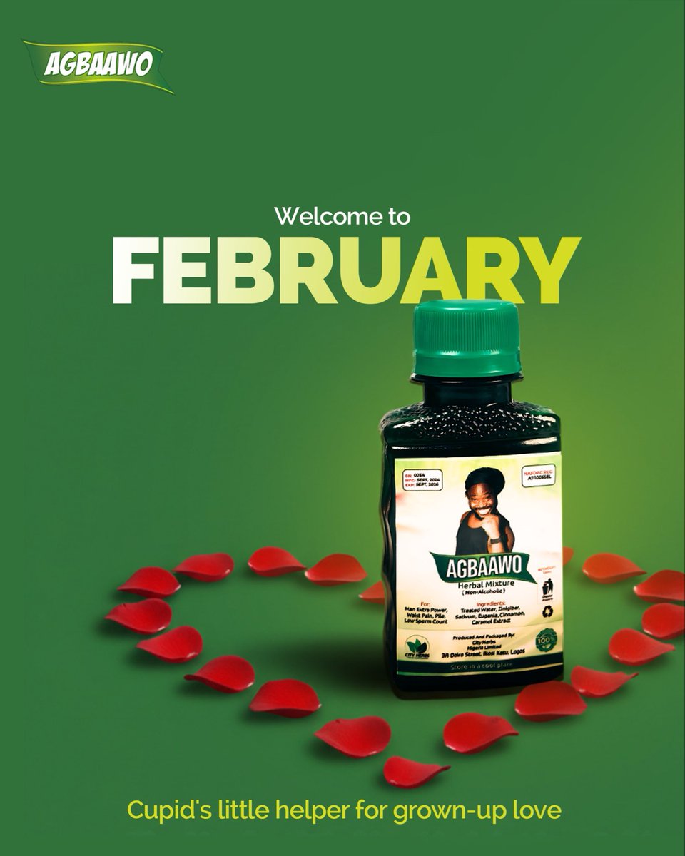 AgbaawoBitters's tweet photo. Love season activated🌹
Agbaawo is here to support the vibe
#AgbaawoBitters https://t.co/ZNjLo1cUP2