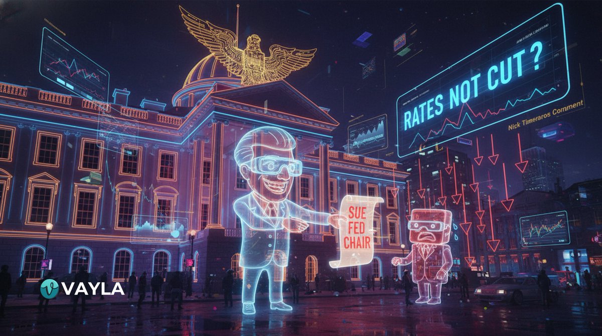 Trump jokes about suing the Fed Chair.

According to PANews, President Donald Trump quipped that he might sue newly appointed Fed Chair Kevin Walsh if rates aren’t cut, just one day after announcing Walsh’s appointment.

Comment shared by Nick Timiraos on X  highlighting Trump’s