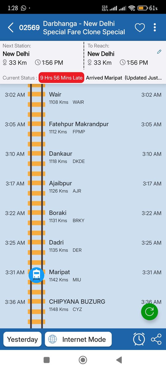 javedND's tweet photo. @RailwaySeva  ki seva kitni achhi hai? 10 ghante extra maza lijiye? https://t.co/2VIJDDPAJ7