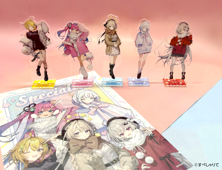 💜アクリルスタンド 💜A4サイズクリアファイル3枚セット 🔽グッズ