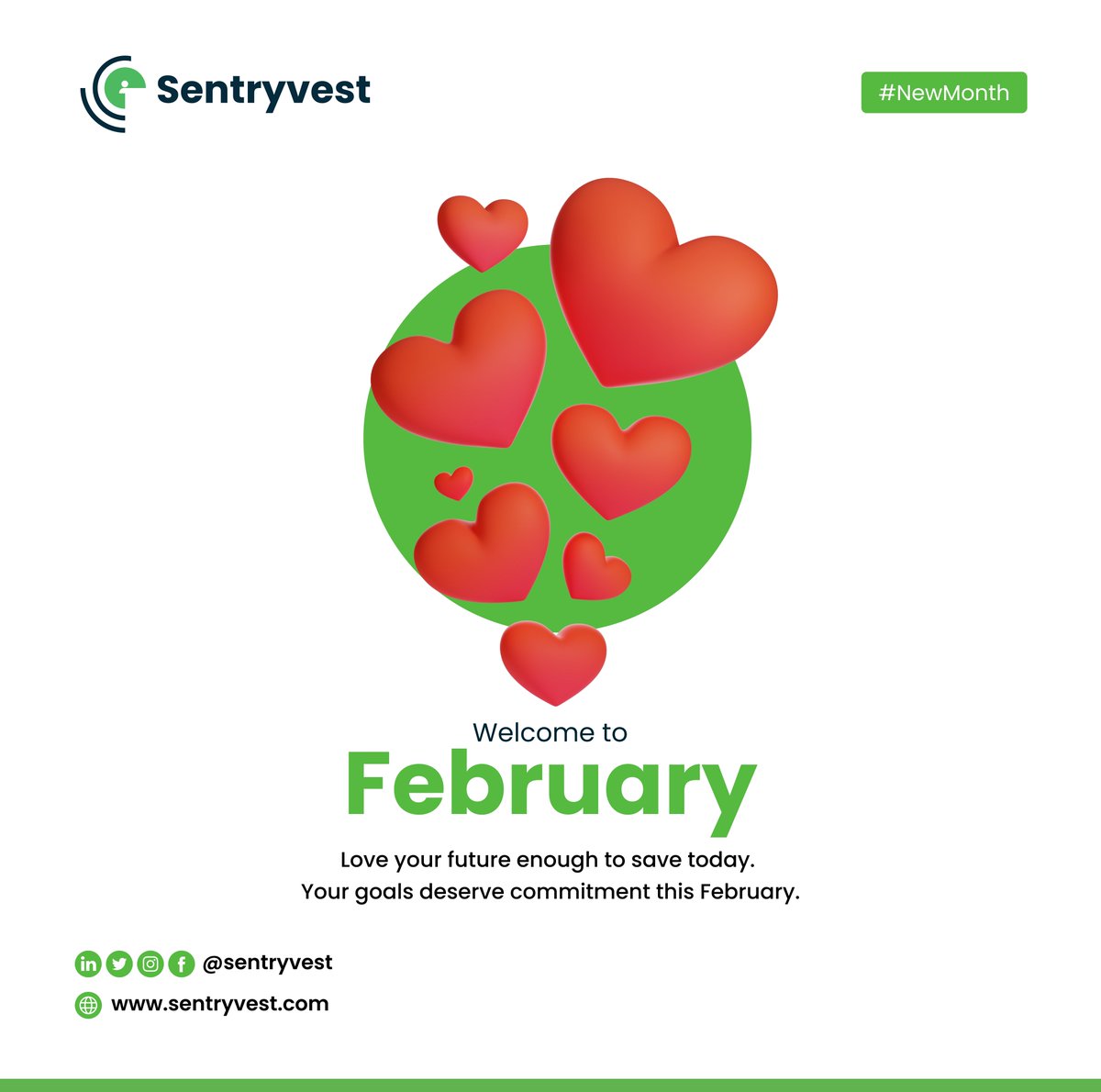 sentryvest's tweet photo. February is here - a month to choose love with intention.
Love your future enough to save, plan and stay committed to what truly matters.
Small financial decisions today build lasting security tomorrow.
Welcome to February 🌱
#Sentryvest #LoveYourFuture #IntentionalGrowth https://t.co/o5crqJDMlC