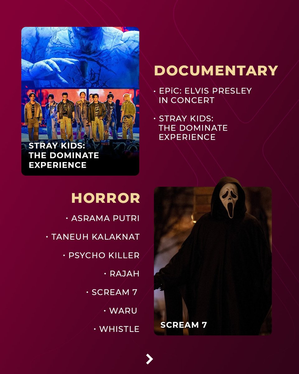 Save dulu! Ini daftar film wajib ditonton bulan Februari 🫵

Dari yang bikin baper sampe yang bikin deg-degan, semuanya ada #diXXI! Cek watchlist lengkapnya di reply-an

#NontonASIKdiXXI