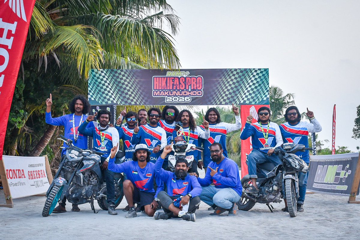 eXtremunleashed's tweet photo. Finally a podium at #HikifasPro 🏁 P3! Alhamdhulillah!
Ahmed Shifaz missed P2 by milliseconds.
Congrats all Meez, 3-time champ!
Thanks @RAM_Maldives &amp; Makunudhoo for an amazing event 🙌
#Hikifaspro2026 #Valvoline #OwnTheTrack https://t.co/IkO6ECt83O