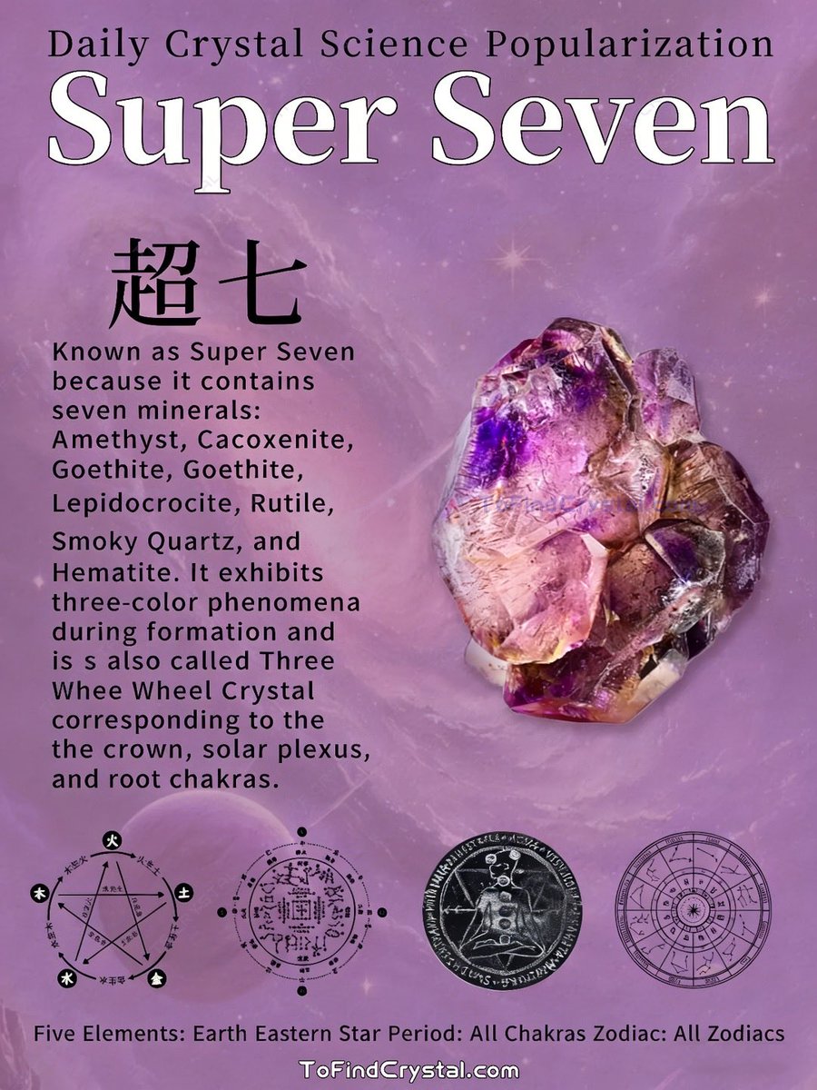 CrystalZaisha's tweet image. Cosmic Multi-Glow Gem—Super Seven✨
#SuperSeven #CosmicCrystal #SpiritualAwakening #CrystalEnergy #HighVibrationGem