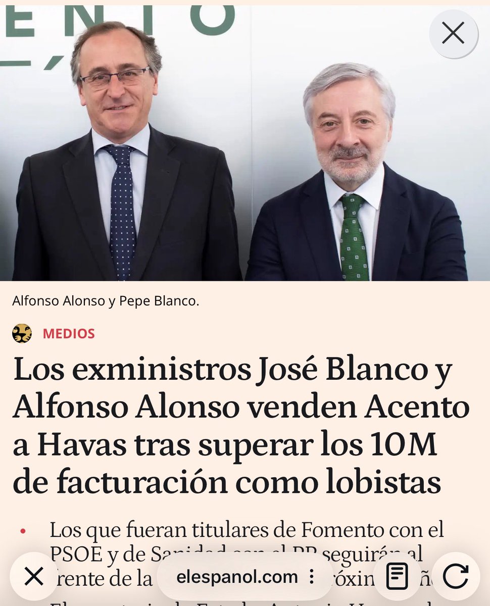 Ya han puesto las barbas a remojar. A remojar en buenos millones. El
#Bipartidismo que nos desangra y empobrece mientras ellos disfrutan del privilegio y la opulencia.
Y hasta ahora, de la impunidad.
Pero acabará. Solo precisamos una mayoría suficiente para <a href="/vox_es/">VOX 🇪🇸</a>