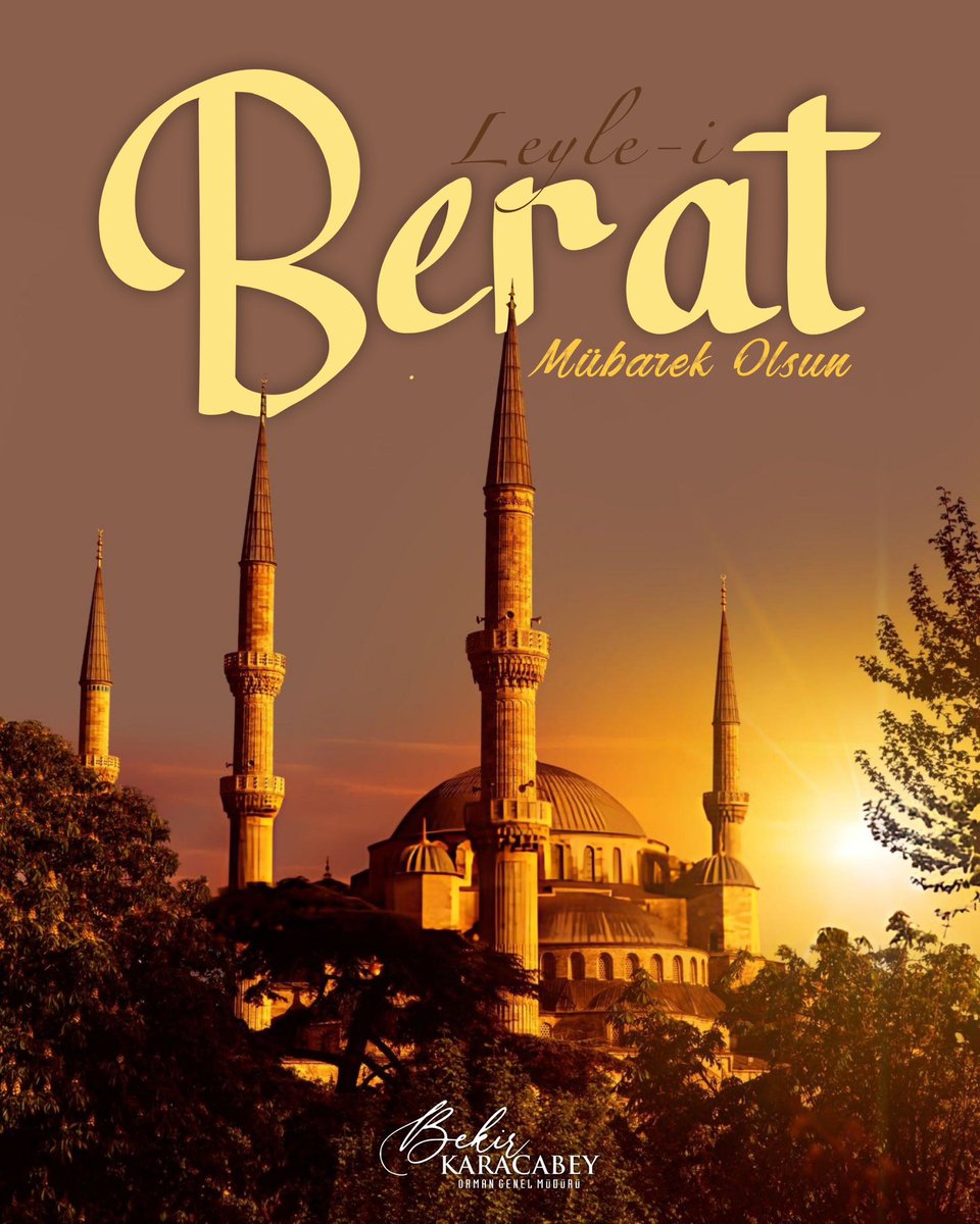 Ramazan-ı Şerif’in müjdecisi, ilahi rahmetin tüm kâinatı kuşattığı Berat Gecesi’nin; milletimiz, İslâm âlemi ve tüm insanlık için hayırlara vesile olmasını Yüce Rabbimden niyaz ediyorum.
Berat Gecemiz mübarek olsun.