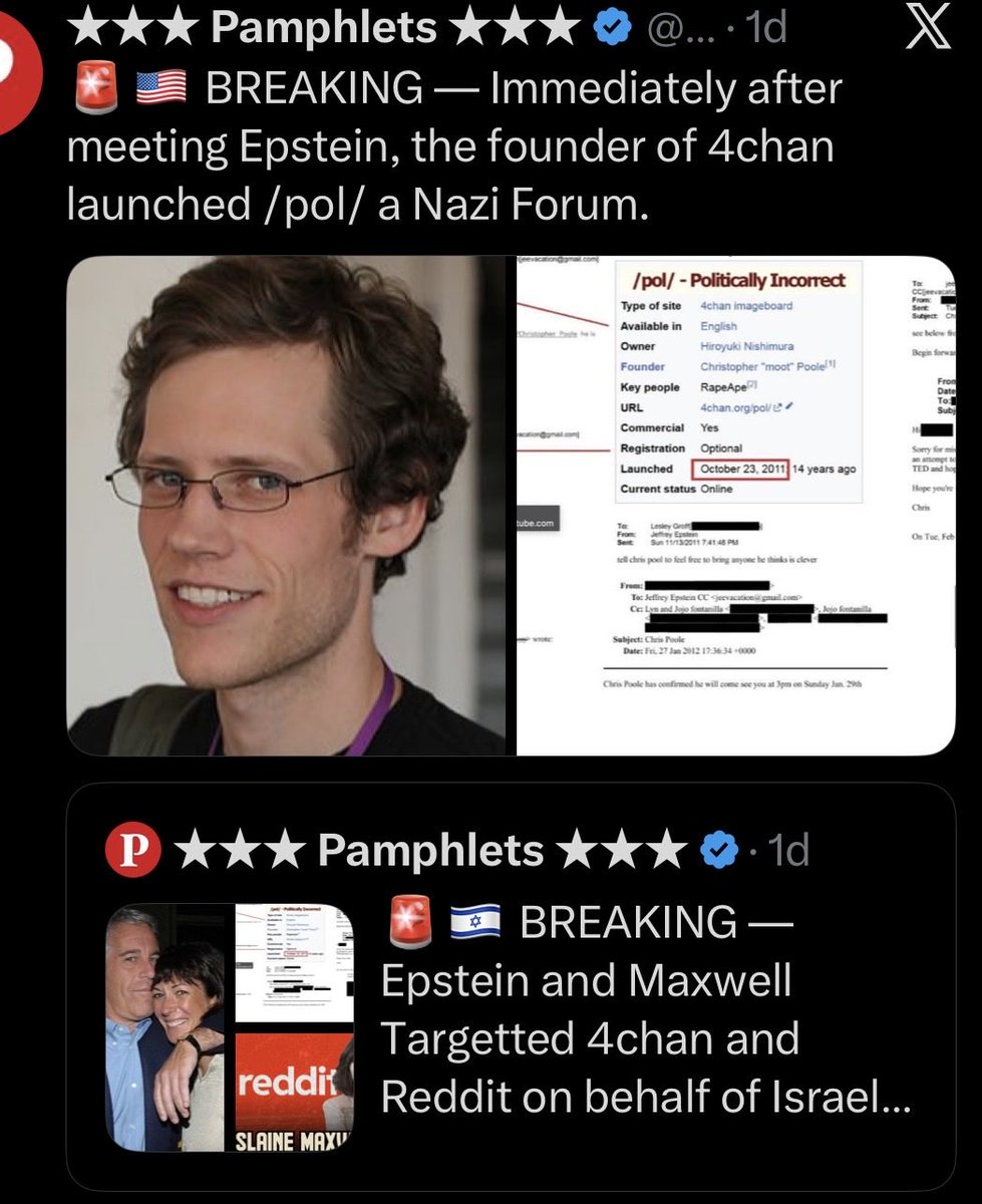 Melang_Art's tweet photo. @RepJayapal @AOC @RobertGarcia @RoKhanna chris poole, the founder of 4chan (where qanon originated &amp; a forum for hate speech), knew epstein.

explains why maga believe trump is the “bringer of change” who’ll expose the “deep state.” trump &amp; epstein played maga for fools.
#trumpthesavior #trumpepsteincoverup https://t.co/kF3dZtl0Ka