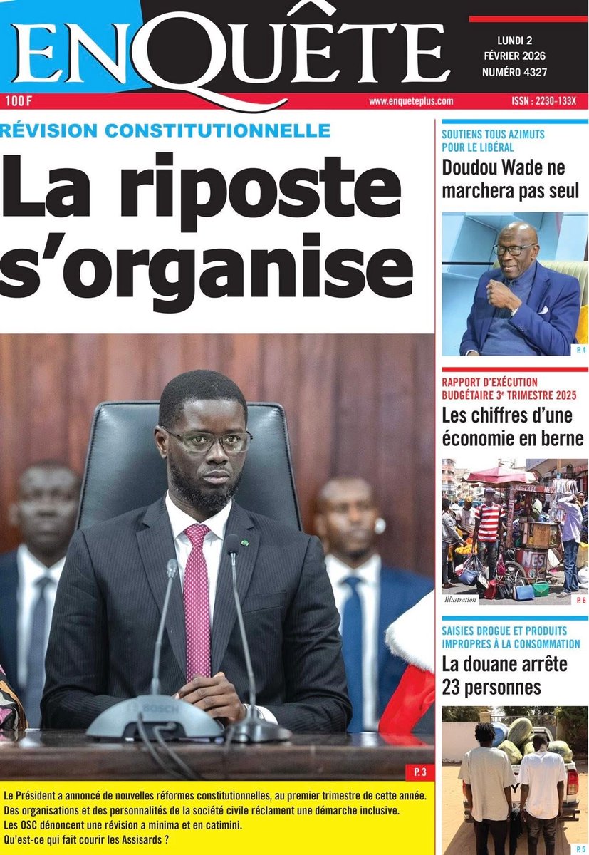Mo_Njaay's tweet photo. #Sénégal,#EnquêteSn,#LasQuotidien,#LeQuotidienSn,#SourceA https://t.co/Ho69YaftR3