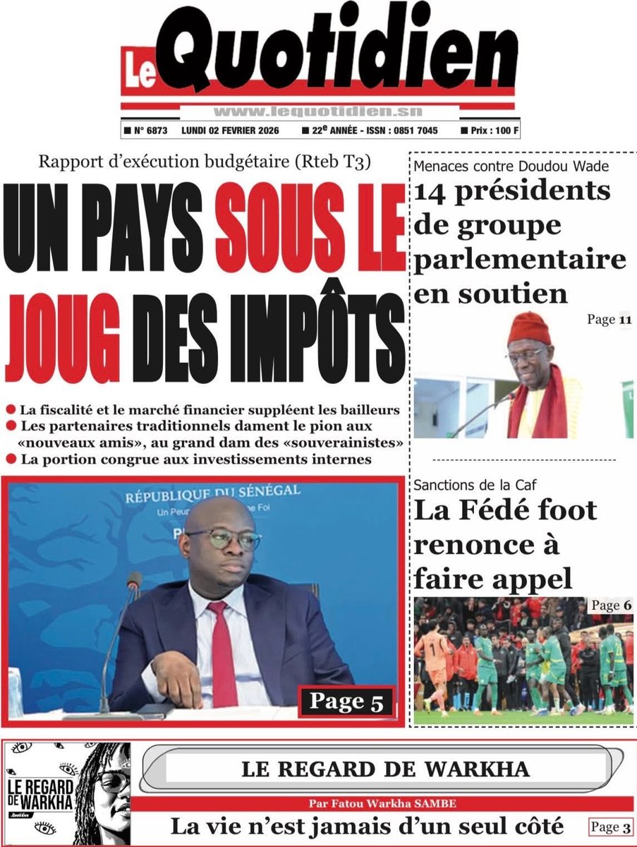 Mo_Njaay's tweet photo. #Sénégal,#EnquêteSn,#LasQuotidien,#LeQuotidienSn,#SourceA https://t.co/Ho69YaftR3