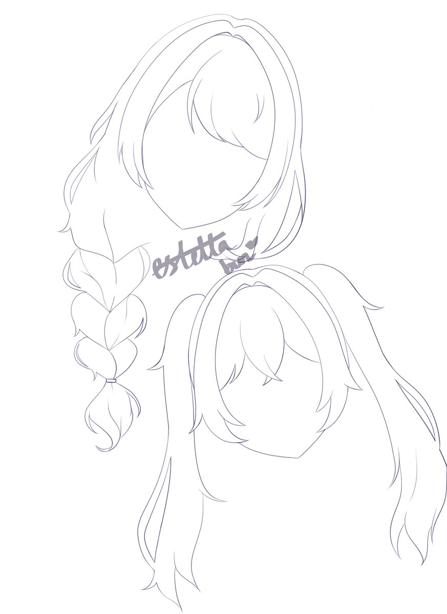 Estella_bun's tweet photo. I lowkey like doing the hair lineart https://t.co/AX3TjLvFEB
