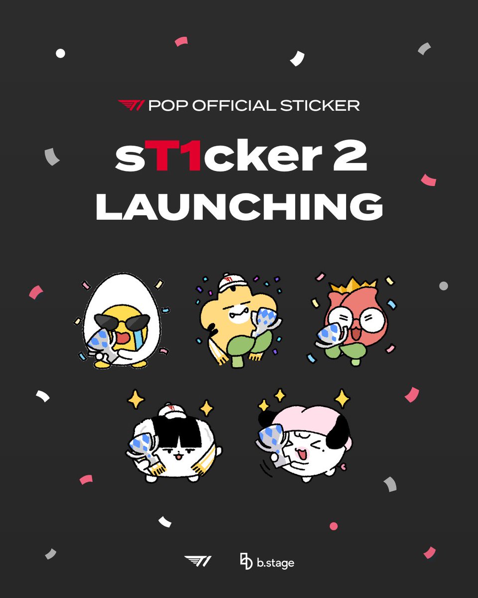 𝐓𝟏 𝐏𝐎𝐏 𝐎𝐟𝐟𝐢𝐜𝐢𝐚𝐥 𝐒𝐭𝐢𝐜𝐤𝐞𝐫 '𝐬𝐓𝟏𝐜𝐤𝐞𝐫'

'sT1cker 2' 출시! 지금 바로T1 POP에서 만나요!
'sT1cker 2' is here! Check them out on T1 POP!

🔗 t1.fan/pop

#TogetherAs1 #sT1cker