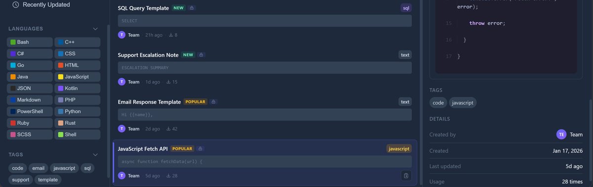 Snippet Manager Pro tweet media