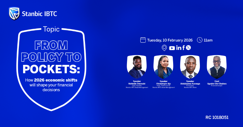 StanbicIBTC's tweet photo. Economic changes are coming. The question is: how prepared are you? Let us break down what lies ahead and how to respond wisely. 
Join the conversation on what the 2026 economic outlook could mean for you on Tuesday, 10 February 2026.