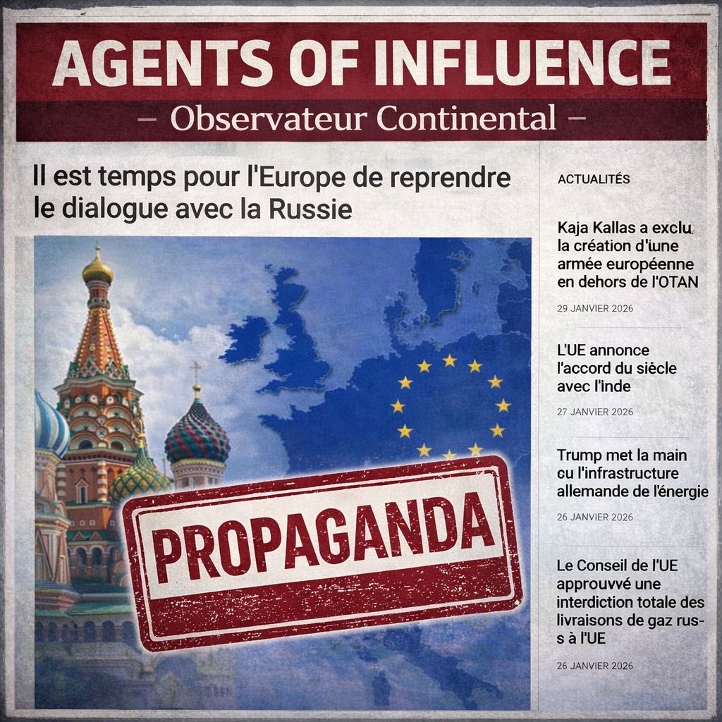 Volunteer_H's tweet photo. French pseudo-analyst Alexandre Lemoine pushes pro-Kremlin narratives and the demonisation of the EU in his article for pro-Kremlin proxy media Observateur Continental. He blames the EU for prolonging the war that Russia wages against Ukraine, failing to blame Moscow https://t.co/aOq30FIzjE
