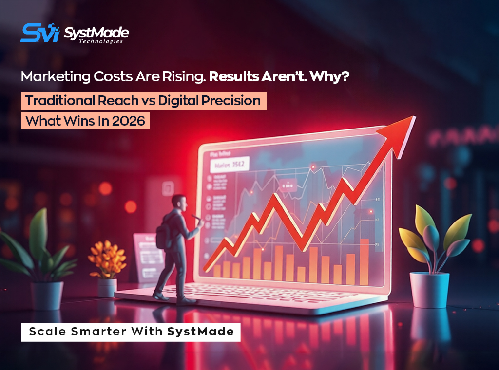 SystmadeAI's tweet photo. 2026 Marketing Reality Check ⚡Traditional spreads the message. Digital multiplies results. 📷 Start winning online now!  
Website: https://t.co/35mqUjbyiX
Call: +1-877-367-9089 
Email: Grow@Systmade.com  

#MarketingSuccess #FutureOfMarketing #DigitalBusiness #Growth #systmade https://t.co/zVYAmR5s2y
