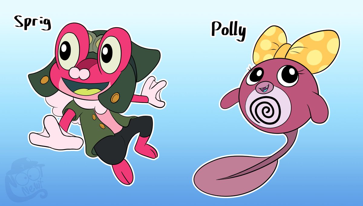 Sprig and Polly from my Pokemon AU nyehehehe #amphibia