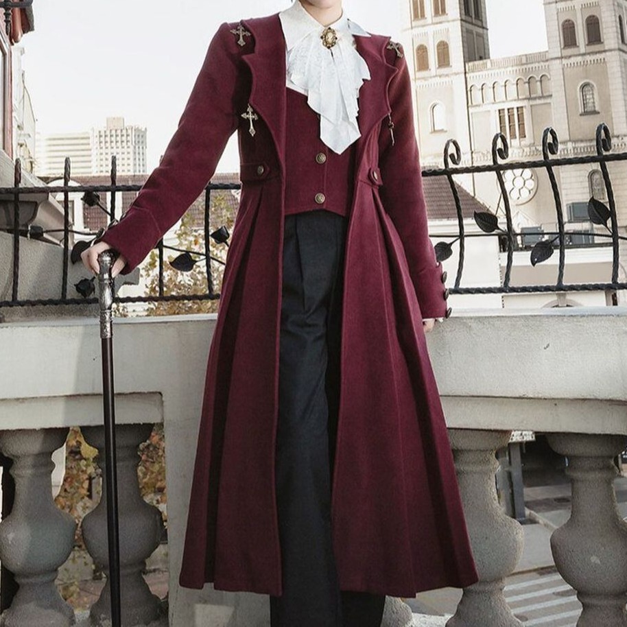 ヴァンパイアプリントロングコートセットアップ♥