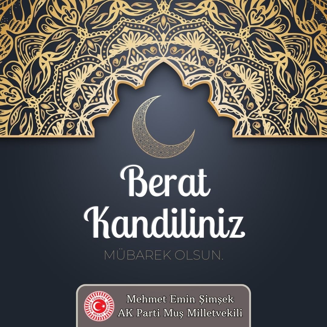 Ramazan-ı Şerif’in habercisi olan mübarek #BeratKandili ’nin; gönüllerimizi birleştirmesini, dayanışma ve kardeşlik duygularımızı daha da güçlendirmesini diliyorum.

Bu anlamlı gecenin aziz milletimiz başta olmak üzere İslam âlemine ve tüm insanlığa sağlık, huzur, bereket ve