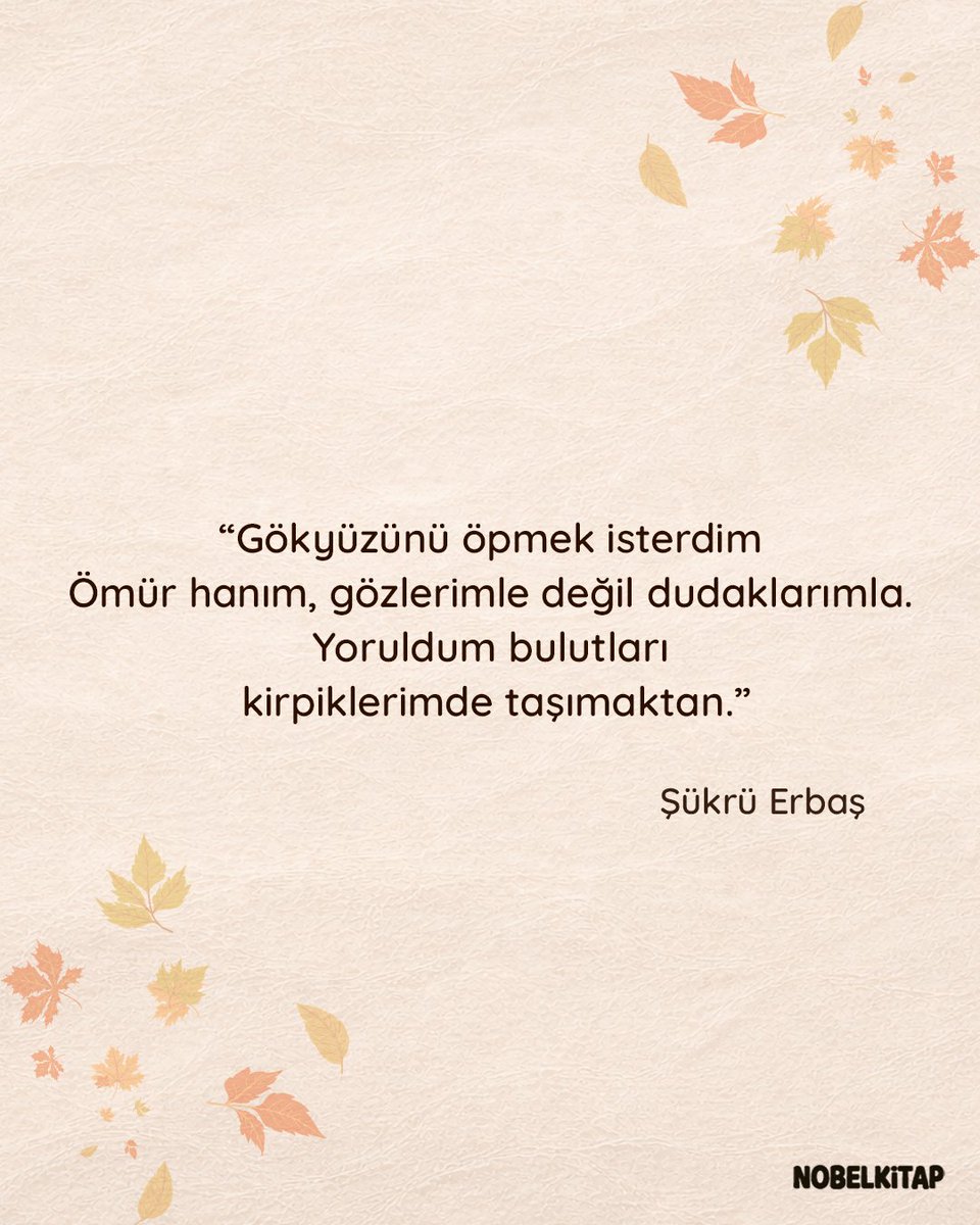 nobelkitap's tweet photo. Ömür Hanımla Güz Konuşmaları - Şükrü Erbaş 

https://t.co/a0nopfbqab

#ömürhanımlagüzkonuşmaları #şükrüerbaş #şiir #şiiralıntıları https://t.co/6Nt6dVmIOq