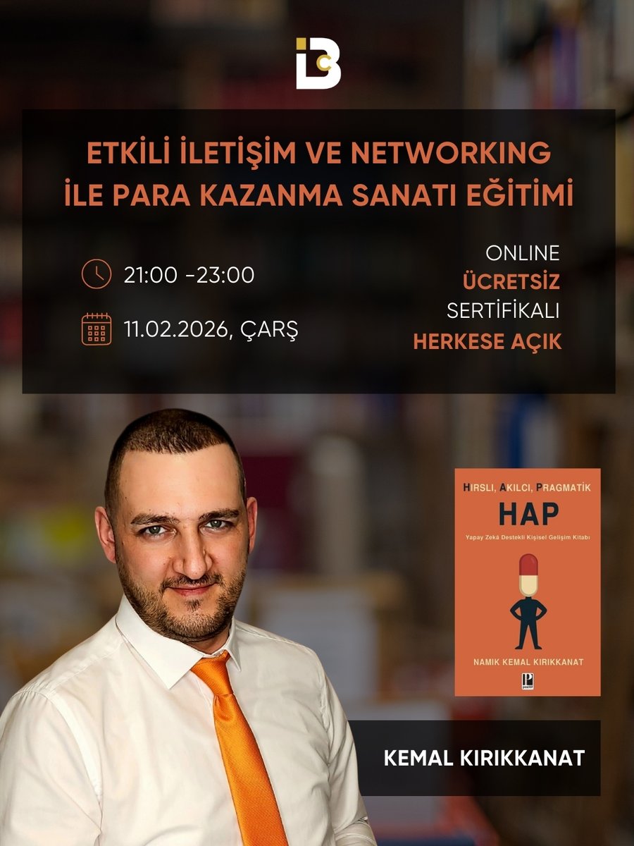 ibcizmir's tweet photo. İletişimi doğru kuran, doğru kişilerle bağlantı kurar; doğru bağlantılar ise kazanca dönüşür. Bu ücretsiz eğitimde, etkili iletişim ve networking becerileriyle profesyonel ilişkilerinizi nasıl fırsata çevirebileceğinizi keşfedeceksiniz.

Hemen Kaydolun: https://t.co/7OOtGZKdcf https://t.co/WQQztxHUUF
