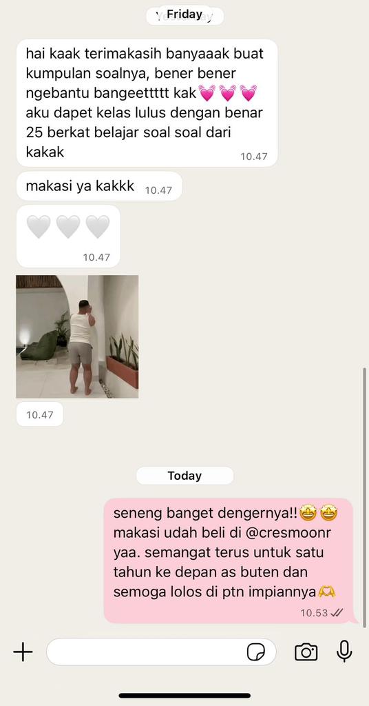 cresmoonr's tweet photo. TESTI 02/02/2026

wts soal asli tes aptitude inten tes masuk inten tahun 2024 &amp; 2025 (ada soal terbaru November 2025) for 🤍13k🤍

inc :
1. total 117 soal
2. ⁠kunci jawaban + pembahasan
3. ⁠free tutor lengkap 

WA / https://t.co/MwDRBWPAdo

#studytwt #zonauang #inten #buten https://t.co/ZULZo6pwlT