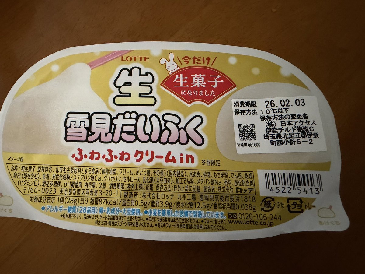 #まんばんぴー

えみりどん、ラジオのお供の
おやつ。

生雪見だいふく。

スーパーで買えたよー。

コンビニにはないらしいからね