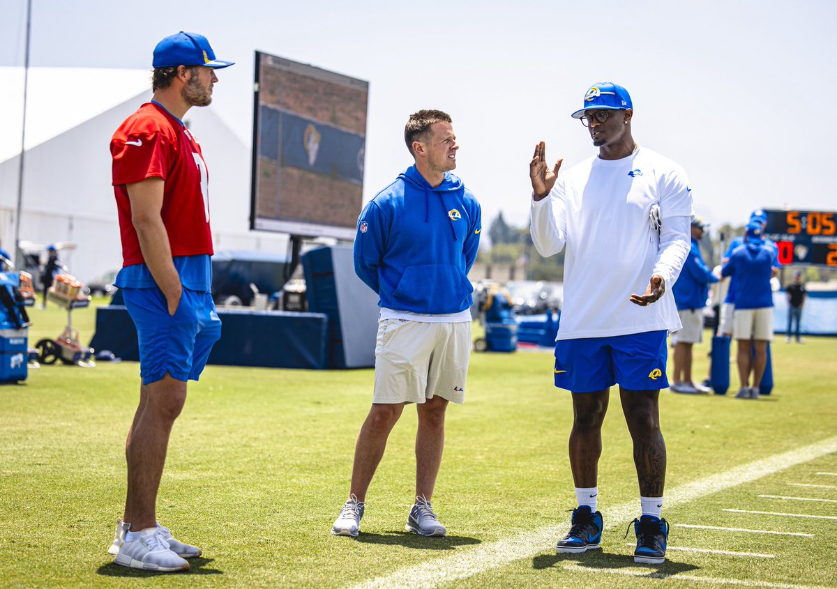 WillBlackmon's tweet photo. Sean is amazing. 
He is intentional and detailed in helping all of his coaches grow. Preparing them for opportunities. 
The turnover in the place is remarkable.  I Got to spend a month with the Rams staff back in 2024. 

(Me Matt and Mike here talking about wine, not ball 😂) https://t.co/2XgEI9MzLz