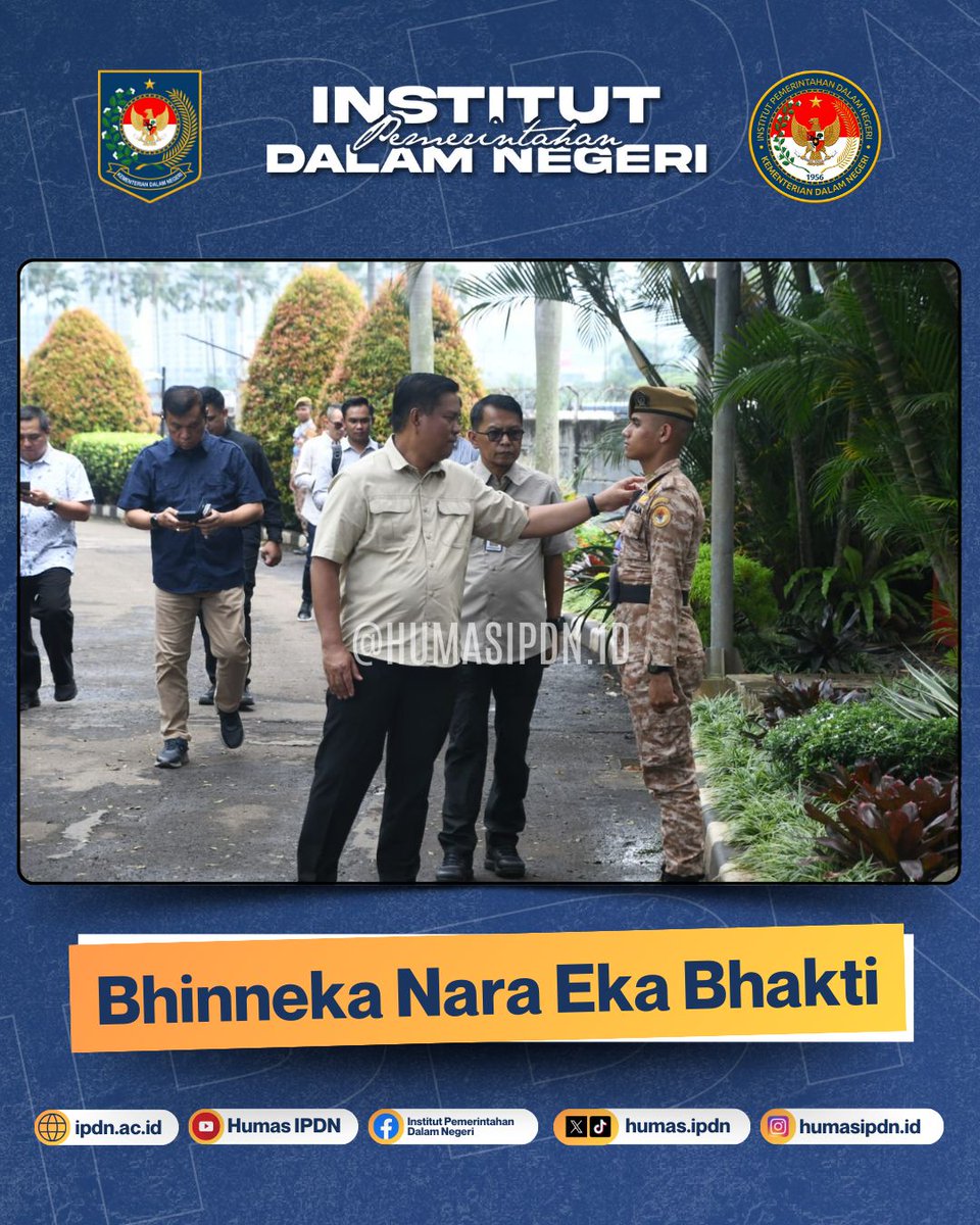 HumasIpdn's tweet photo. Minggu (01/02/2026) Rektor IPDN pastikan kesiapan civitas akademika IPDN khususnya praja IPDN yang turut serta berkontribusi dalam pelaksanaan Rakornas Pemerintah Pusat dan Daerah Tahun 2026 di Sentul Bogor.
#praja #ipdn #rakornas2026 #menujuindonesiaemas2045 https://t.co/VQbvzHhZkG