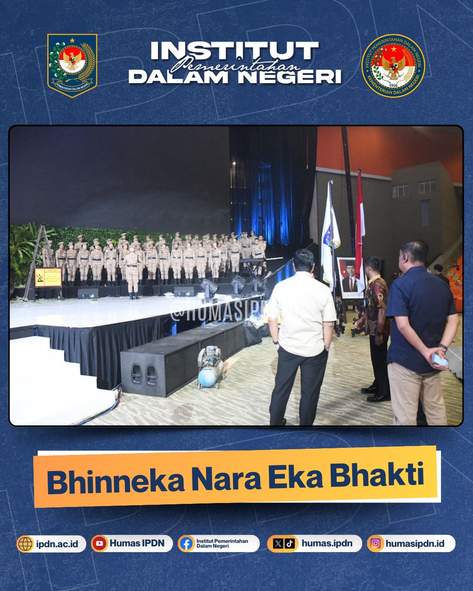HumasIpdn's tweet photo. Minggu (01/02/2026) Rektor IPDN pastikan kesiapan civitas akademika IPDN khususnya praja IPDN yang turut serta berkontribusi dalam pelaksanaan Rakornas Pemerintah Pusat dan Daerah Tahun 2026 di Sentul Bogor.
#praja #ipdn #rakornas2026 #menujuindonesiaemas2045 https://t.co/VQbvzHhZkG
