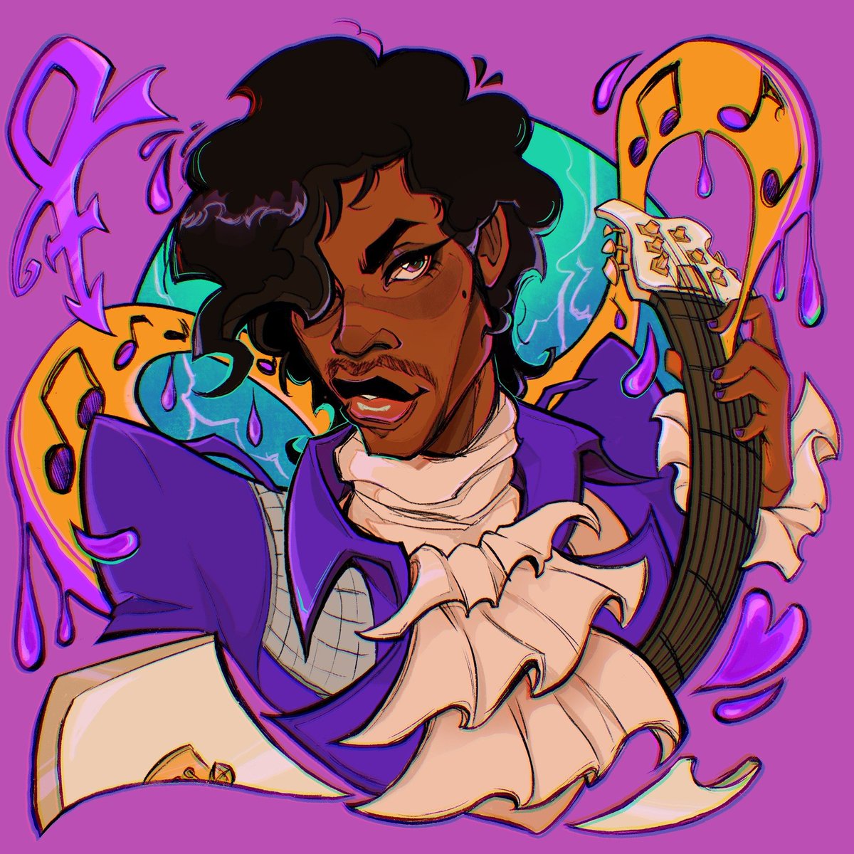 Black history Month Art Challenge
Day 1: Prince 🎵🎤