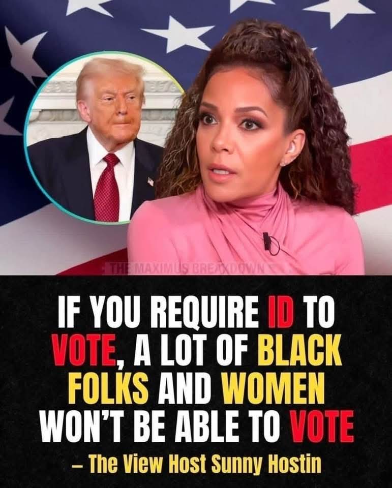 ConservOutpost's tweet image. Another display of abject stupidity.   Voter ID doesn't deny anyone the right to vote, it just keeps the communists from stealing elections by having unregistered voters cast illegal ballots.