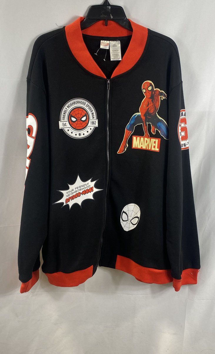 Marvel Black Red  Wall Crawler Full Zip Graphic Jacket Men's XL  
🔗 ebay.com/itm/2675598088…  👁️
 #ad